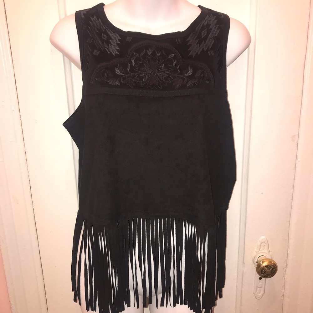 Buffalo David Bitton • Faux Suede Crop Top • M